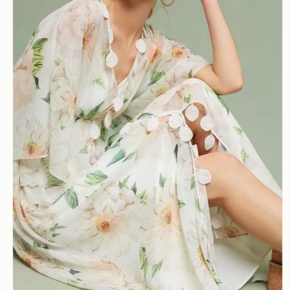 Anthropologie Farm Rio Dahlia Maxi Dress M - Picture 2 of 7